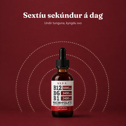 Sextíu sekúndur á dag, undir tunguna og kyngdu svo